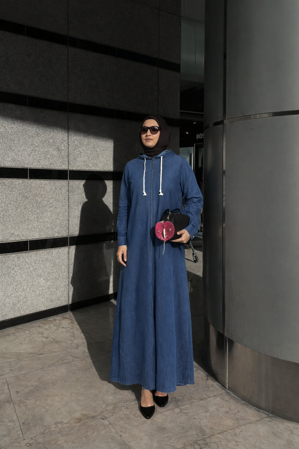 Lange Kot Ferace mit Kapuze – Bequem & Alltagstauglich