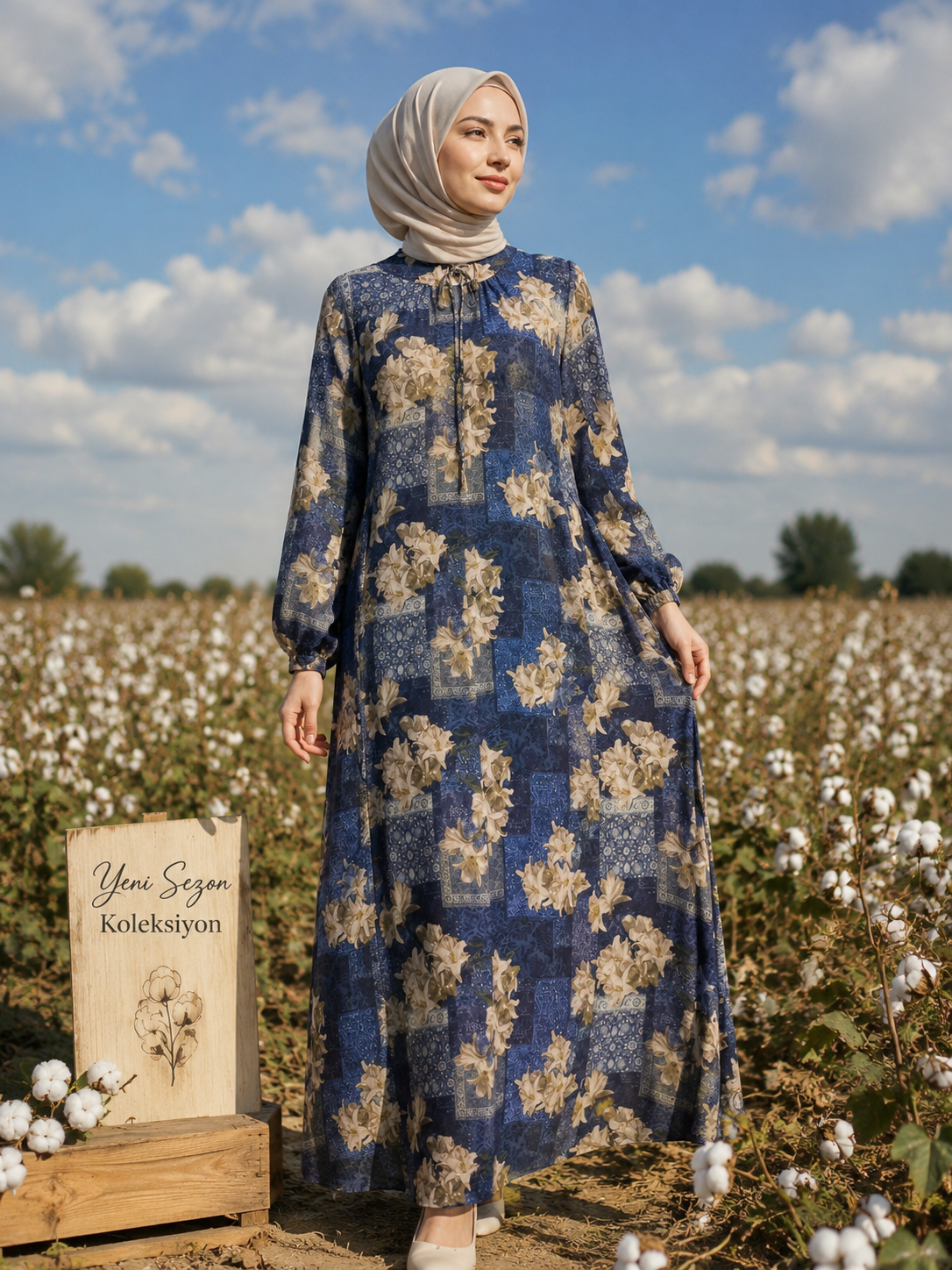 Modalkleid mit floralem Muster