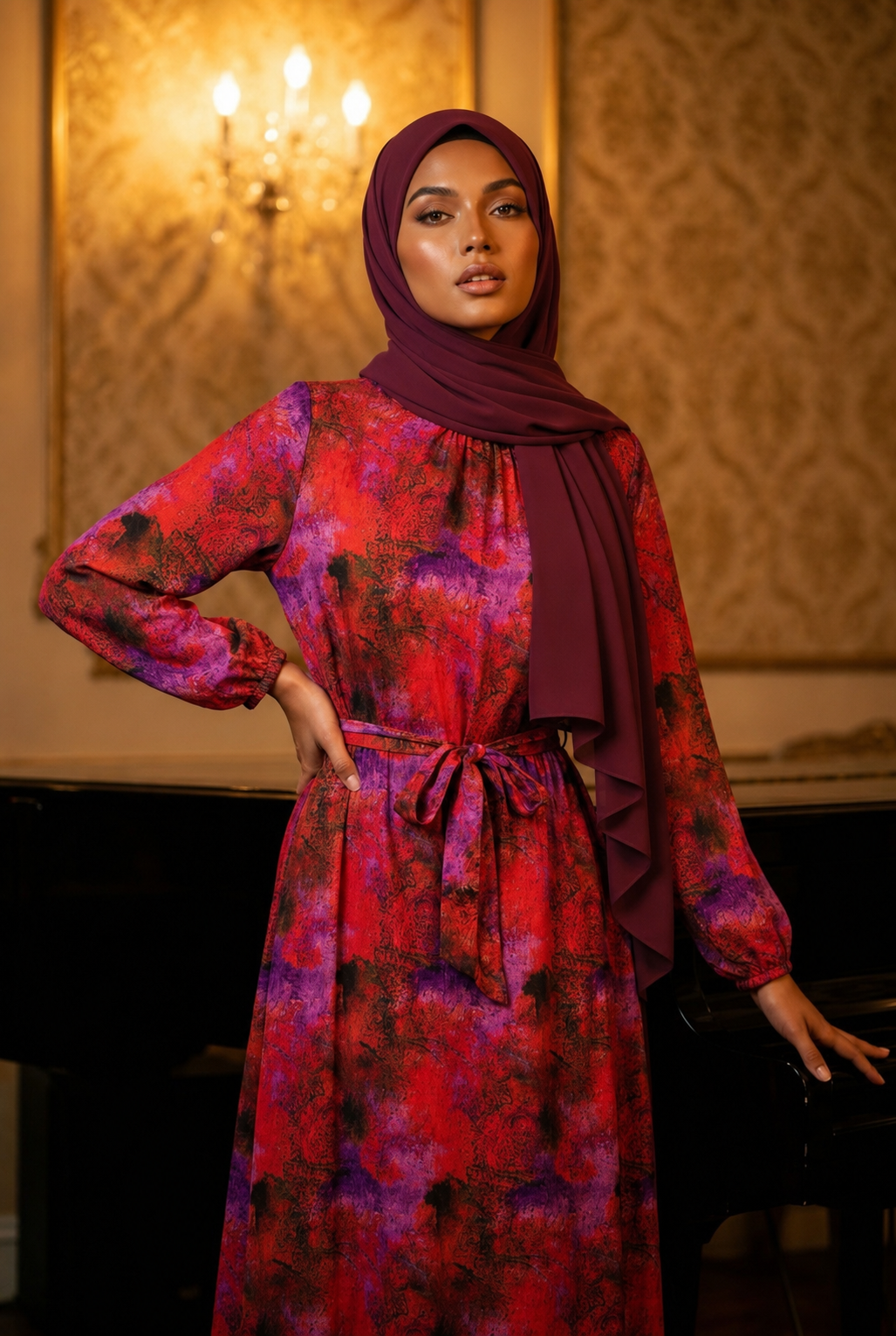 Elegantes Langarmkleid aus Modal