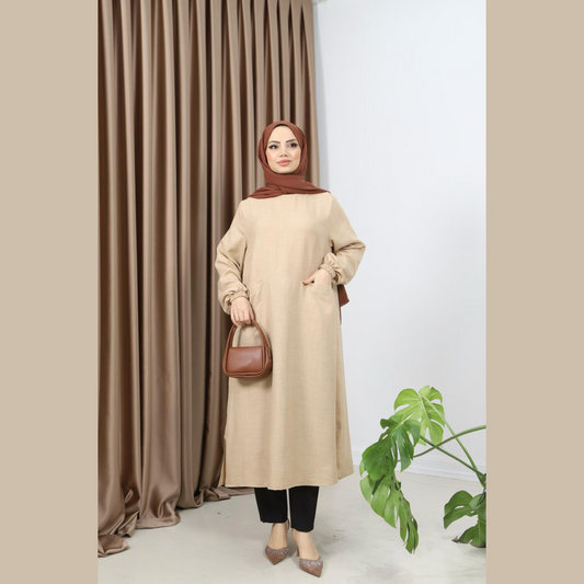 SELMA – Elegante Leinen Tunika mit Taschen