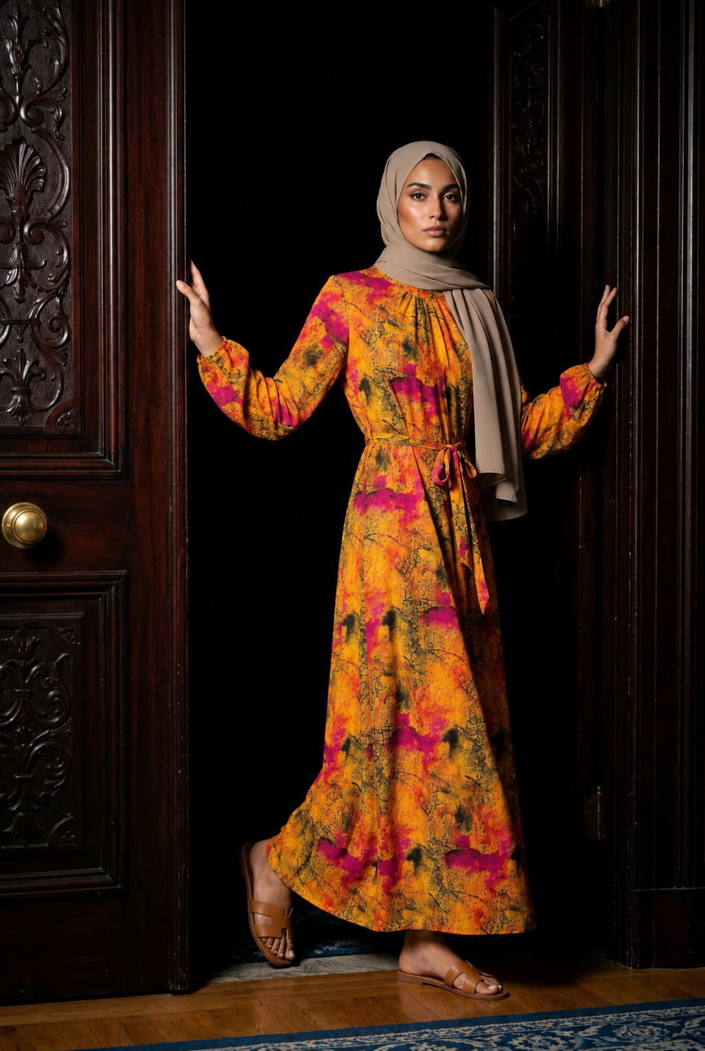 Elegantes Langarmkleid aus Modal