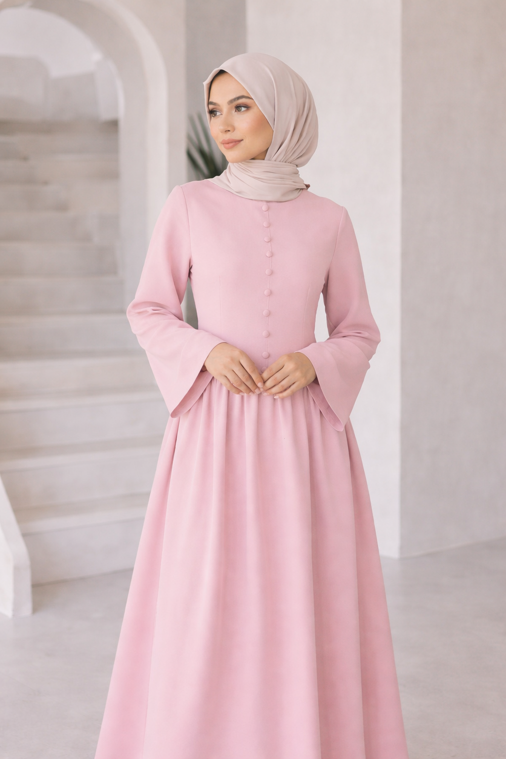 Elegantes Viskose Maxikleid – Lockerer Schnitt