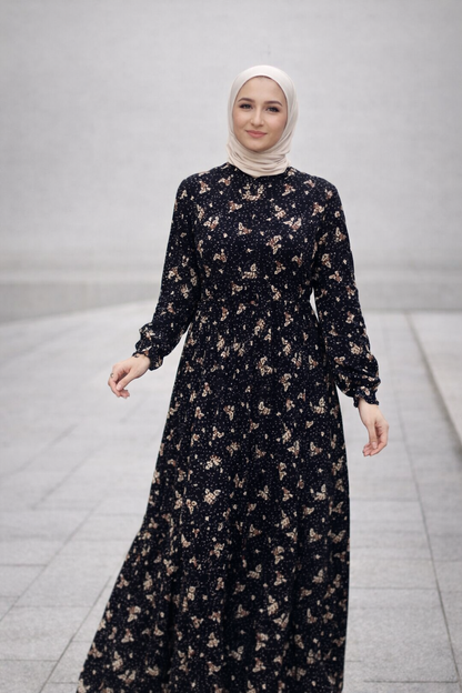 Kleid „ELYA 01“ – Lockeres Maxikleid | Blumenprint