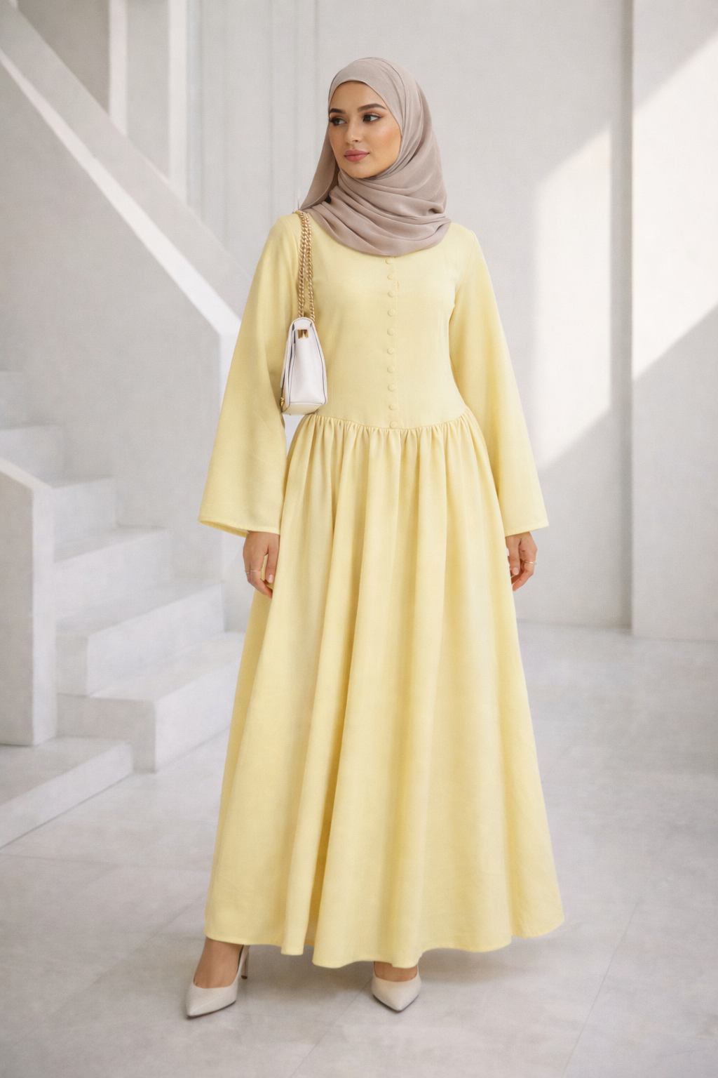 Elegantes Viskose Maxikleid – Lockerer Schnitt