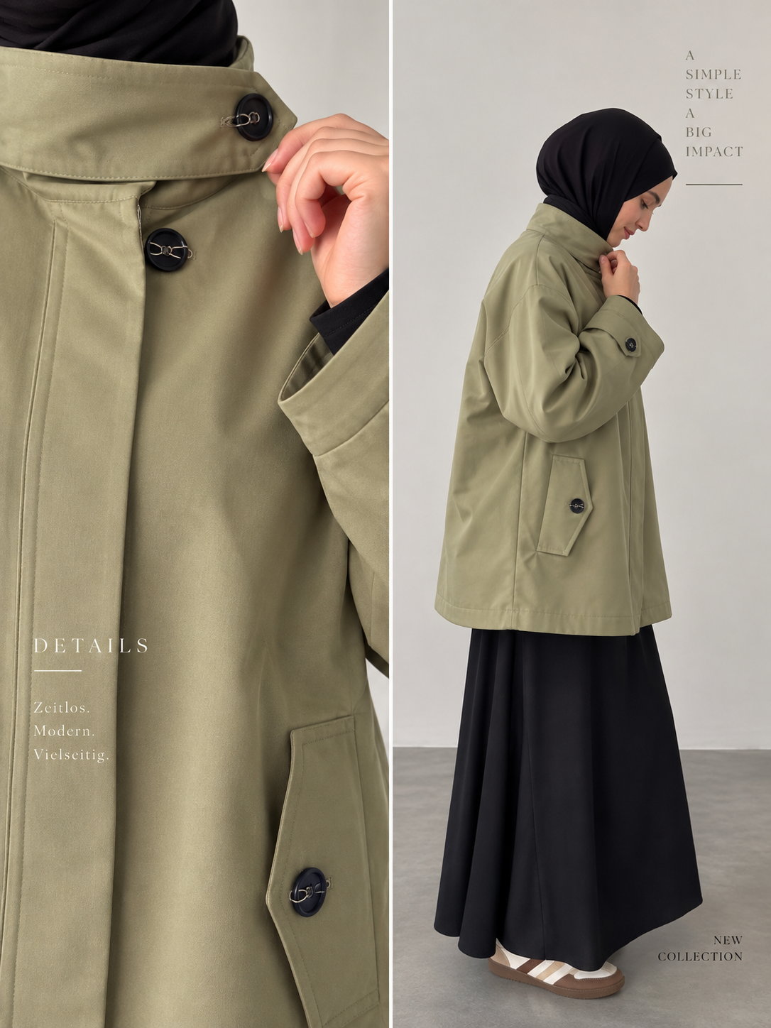 Kurze Trenchjacke