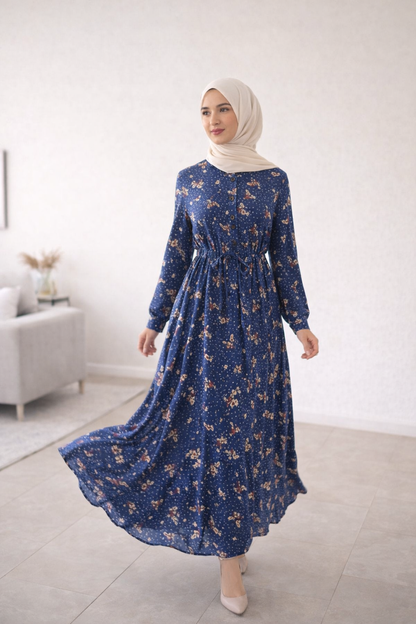 Kleid „ELYA 01“ – Lockeres Maxikleid | Blumenprint