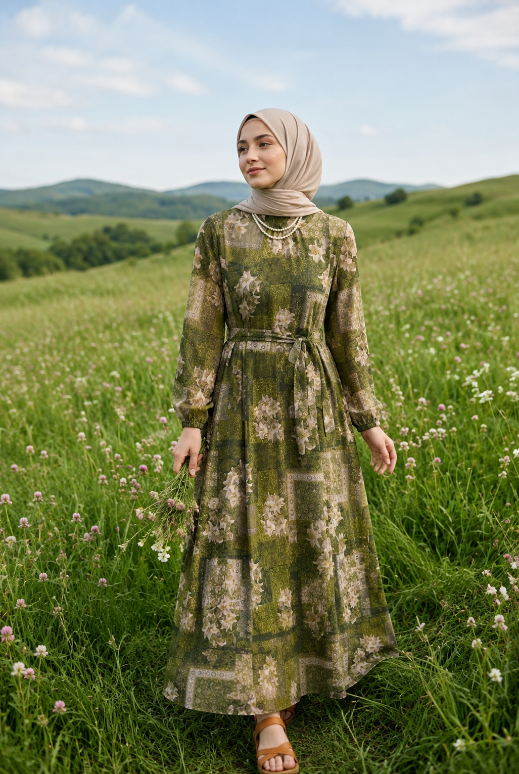 Modalkleid mit floralem Muster