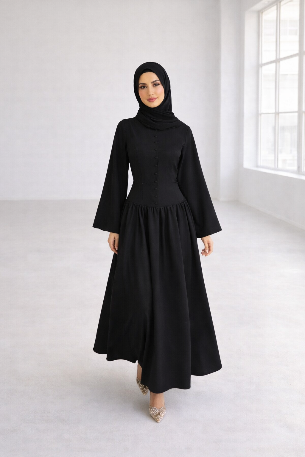 Elegantes Viskose Maxikleid – Lockerer Schnitt