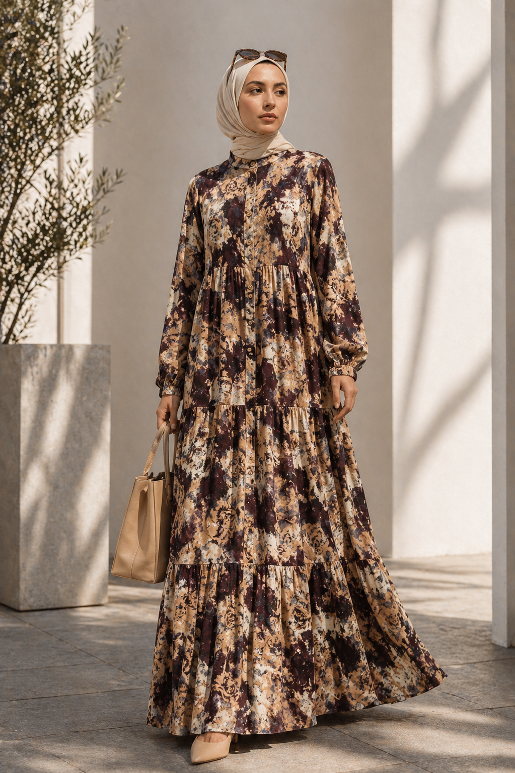 Lara Viskose Maxikleid mit Blumenmuster – Locker fallend & bequem