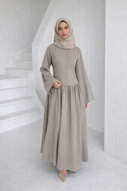 Elegantes Viskose Maxikleid – Lockerer Schnitt