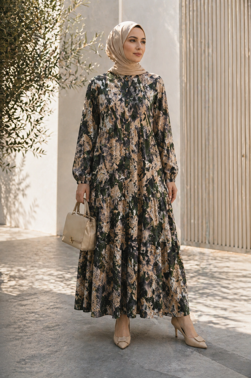 Lara Viskose Maxikleid mit Blumenmuster – Locker fallend & bequem