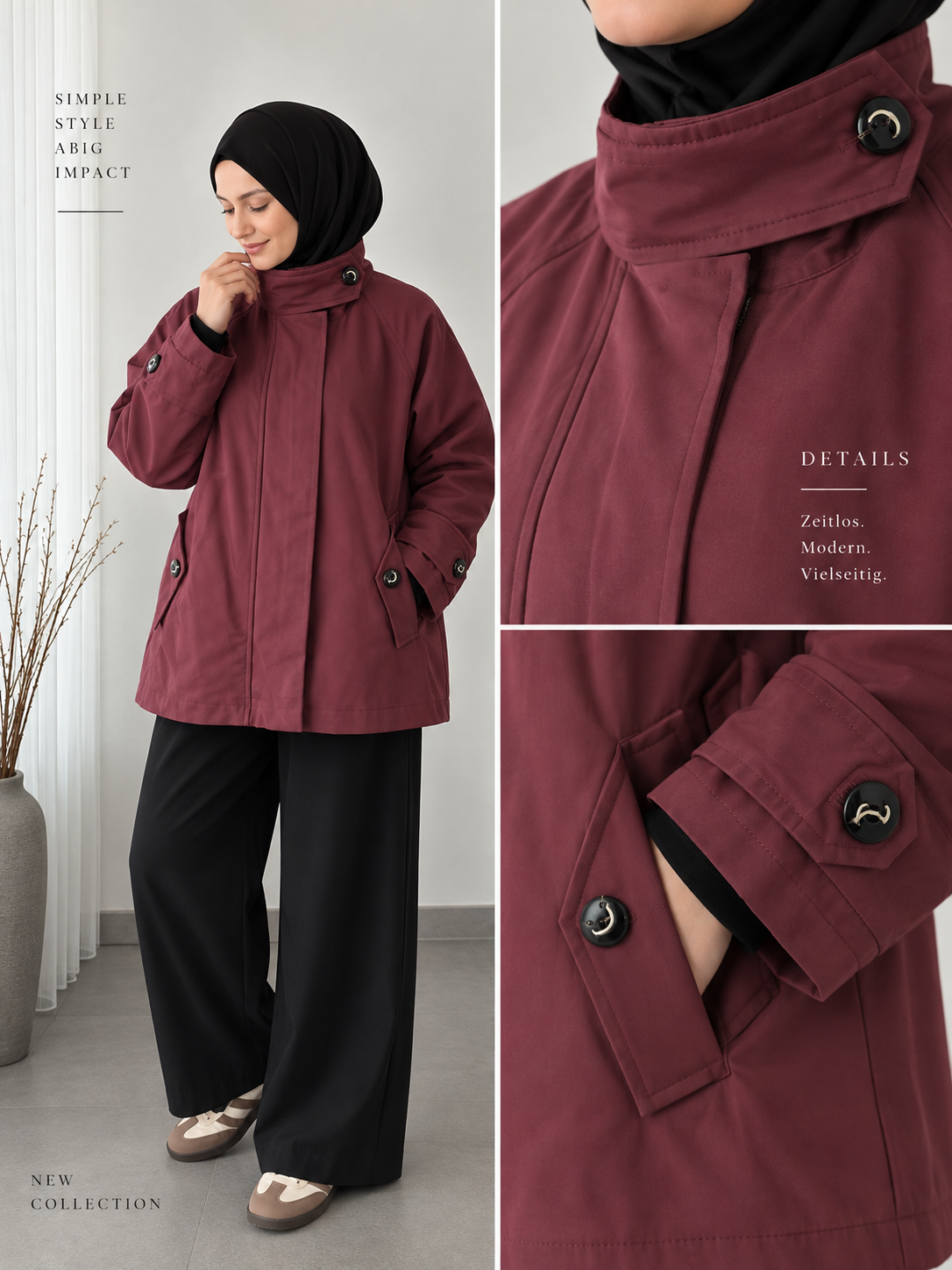Kurze Trenchjacke