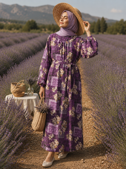 Modalkleid mit floralem Muster