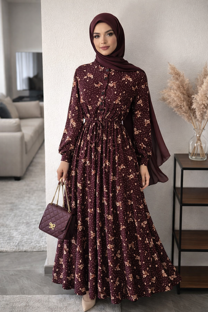 Kleid „ELYA 01“ – Lockeres Maxikleid | Blumenprint