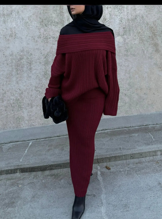 Modest Fashion Set „MILA“ – Edler Strick