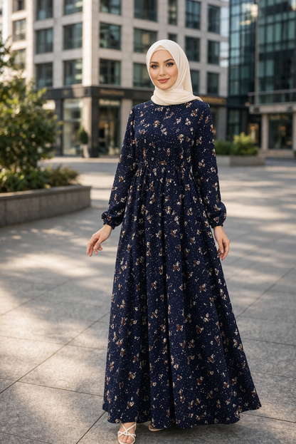 Kleid „ELYA 01“ – Lockeres Maxikleid | Blumenprint