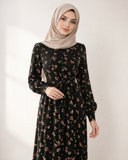 Kleid „ELYA 01“ – Lockeres Maxikleid | Blumenprint